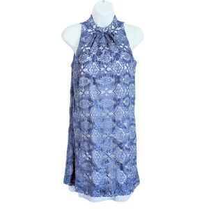 ERIN Erin Fetherston blue lace prom halter dress Size 2 L1